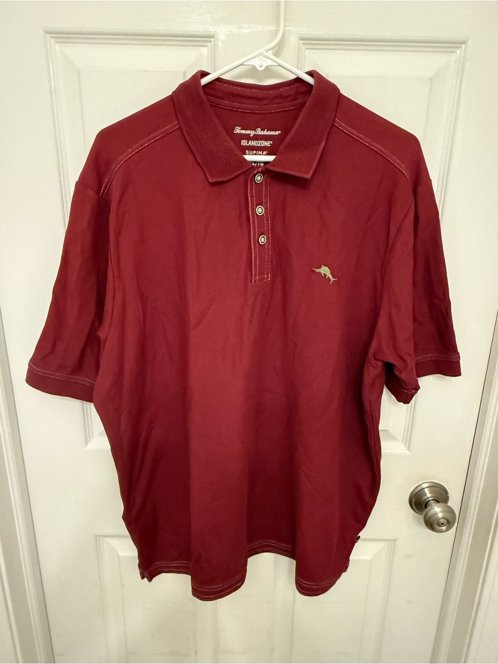 Tommy Bahama Island Zone Supima Cotton Polo Golf Shirt Mens Sz XL Preppy Marlin